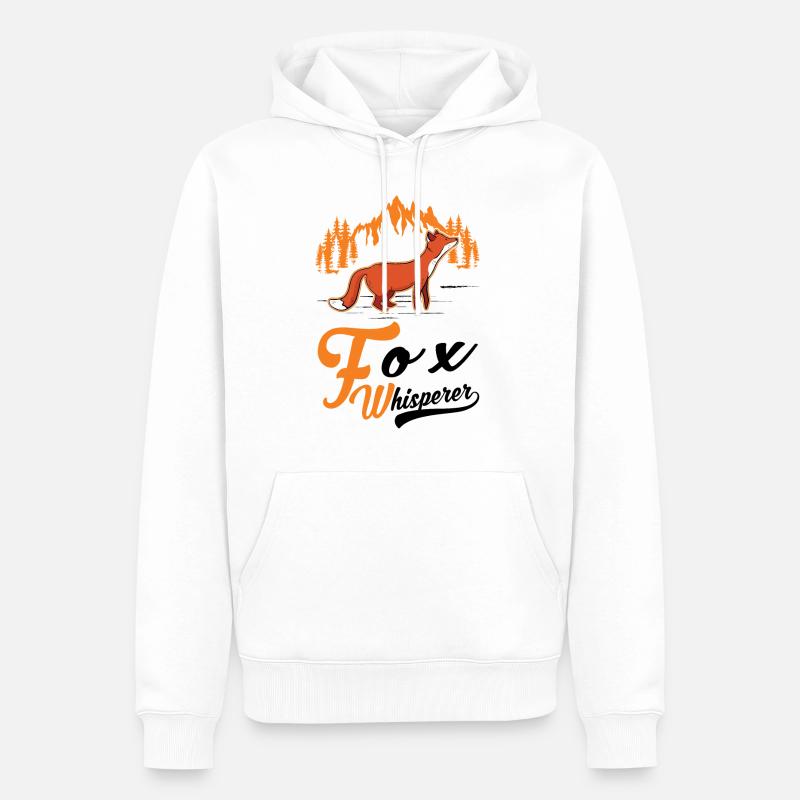 Fuchsflüsterer Fox Whisperer Fuchs - Männer Premium Bio Hoodie - Weiß