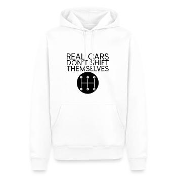 Real Cars Don't Shift Themselves 4 - Männer Premium Bio Hoodie - Weiß - Vorne - Nico (187cm)