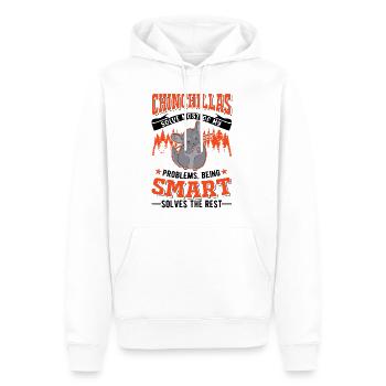 Chinchilla Gift Woolly Short-tailed Chinchilla - Men’s Premium Organic Hoodie - white - Front - Nico (187cm)