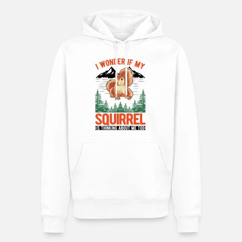 Eichhörnchen Geschenk Grauhörnchen Squirrel - Männer Premium Bio Hoodie - Weiß