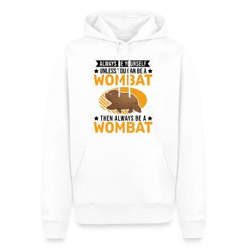Always be yourself Wombat - Männer Premium Bio Hoodie - Weiß - Vorne - Nico (187cm)