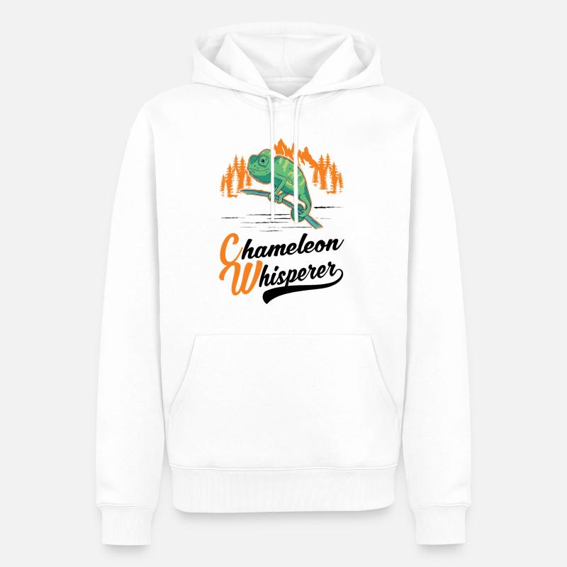 Chamäleon Flüsterer Chameleon Whisperer - Männer Premium Bio Hoodie - Weiß