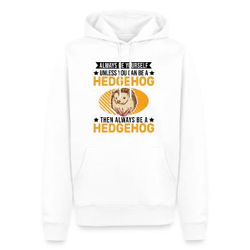 Sois toujours toi-même Hérisson Igel - Sweat à capuche Premium bio Homme - blanc - Devant - Nico (187cm)