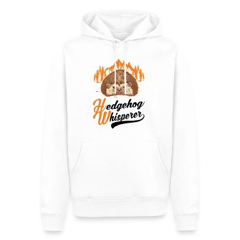 Igel Flüsterer Hérisson Whisperer - Sweat à capuche Premium bio Homme - blanc - Devant - Nico (187cm)