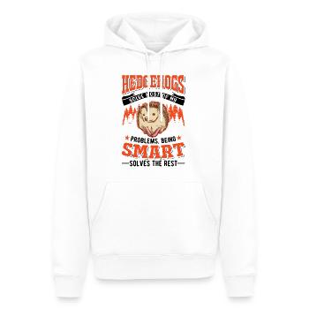 Hérisson Cadeau Stacheligel - Sweat à capuche Premium bio Homme - blanc - Devant - Nico (187cm)