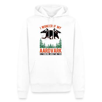 Aardvark Cadeau Aardvark - Sweat à capuche Premium bio Homme - blanc - Devant - Nico (187cm)