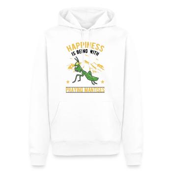Mante religieuse Mante Mante Mante - Sweat à capuche Premium bio Homme - blanc - Devant - Nico (187cm)