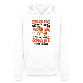 Shetland Pony Cadeau Shetty - Sweat à capuche Premium bio Homme - blanc - Devant - Nico (187cm)