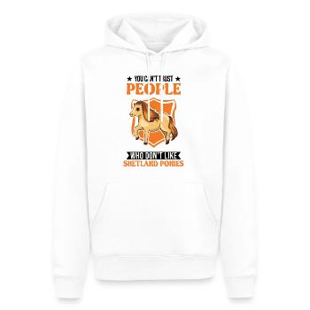 Shetland Pony Cadeau Shetty - Sweat à capuche Premium bio Homme - blanc - Devant - Nico (187cm)