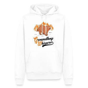 Marmotte Chuchoteuse Marmotte forestière Marmotte - Sweat à capuche Premium bio Homme - blanc - Devant - Nico (187cm)