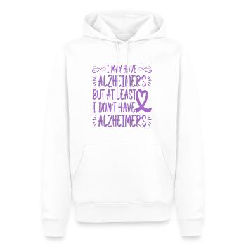 But At Least I Don't Have Alzheimer's - Men’s Premium Organic Hoodie - white - Front - Nico (187cm)