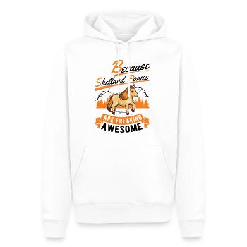 Because Shetland Ponies are freaking awesome - Männer Premium Bio Hoodie - Weiß - Vorne - Nico (187cm)