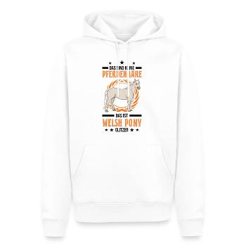 Welsh Pony Glitzer - Männer Premium Bio Hoodie - Weiß - Vorne - Nico (187cm)