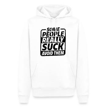 Certaines personnes sont vraiment nulles pour les éviter - Sweat à capuche Premium bio Homme - blanc - Devant - Nico (187cm)