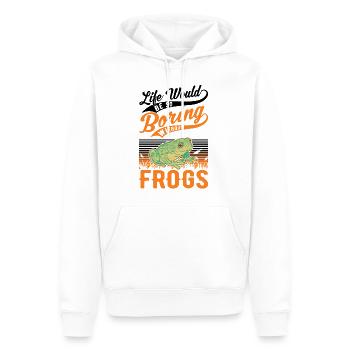 Grenouille cadeau Rainette - Sweat à capuche Premium bio Homme - blanc - Devant - Nico (187cm)