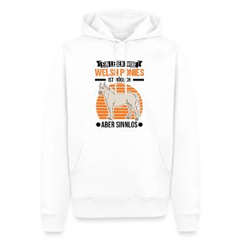 Welsh Pony Reiterin - Männer Premium Bio Hoodie - Weiß - Vorne - Nico (187cm)