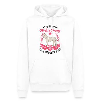 Verrücktes Welsh Pony Mädchen - Männer Premium Bio Hoodie - Weiß - Vorne - Nico (187cm)