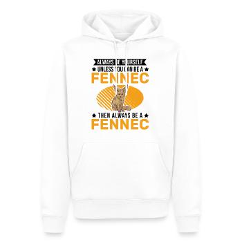 Always be yourses Fennec Wüstenfuchs Fennek - Männer Premium Bio Hoodie - Weiß - Vorne - Nico (187cm)