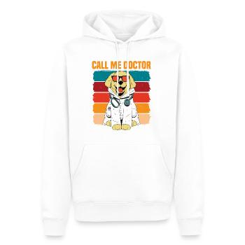 Appelez-moi Docteur 13 - Sweat à capuche Premium bio Homme - blanc - Devant - Nico (187cm)