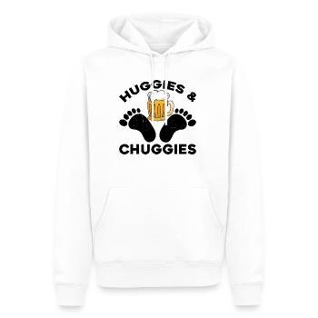 Huggies et Chuggies 21 - Sweat à capuche Premium bio Homme - blanc - Devant - Nico (187cm)