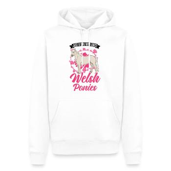 Just a girl who loves Welsh Ponies - Männer Premium Bio Hoodie - Weiß - Vorne - Nico (187cm)