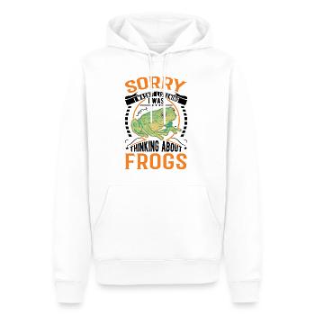 Grenouille cadeau Rainette - Sweat à capuche Premium bio Homme - blanc - Devant - Nico (187cm)