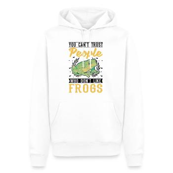 Grenouille cadeau Rainette - Sweat à capuche Premium bio Homme - blanc - Devant - Nico (187cm)