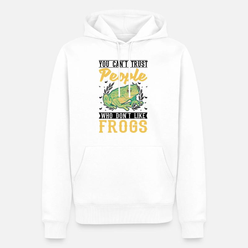 Frosch Geschenk Laubfrosch - Männer Premium Bio Hoodie - Weiß