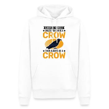 Crow Raven Crow Crow Husbandry Crow Breeder - Men’s Premium Organic Hoodie - white - Front - Nico (187cm)