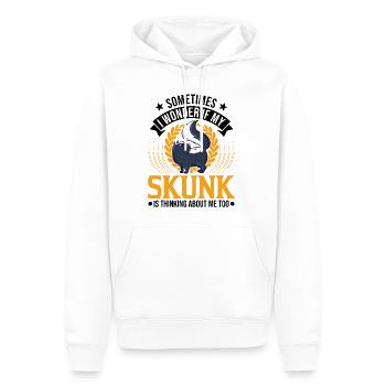 Cadeau Skunk - Sweat à capuche Premium bio Homme - blanc - Devant - Nico (187cm)