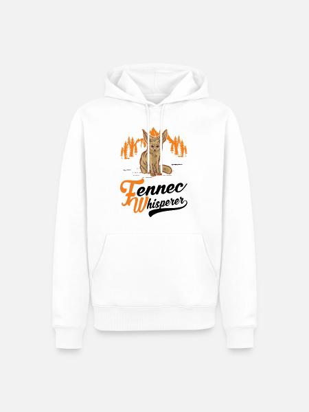Fennec Whisperer Fennec Desert Fox - Men’s Premium Organic Hoodie - white
