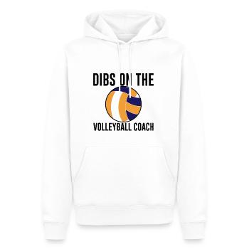 Dibs On The Volleyball Coach - Männer Premium Bio Hoodie - Weiß - Vorne - Nico (187cm)