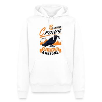 Because Crows are freaking awesome Krähe - Männer Premium Bio Hoodie - Weiß - Vorne - Nico (187cm)