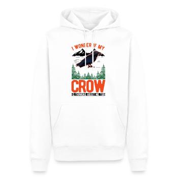 Crow Crow Crow Raven - Men’s Premium Organic Hoodie - white - Front - Nico (187cm)