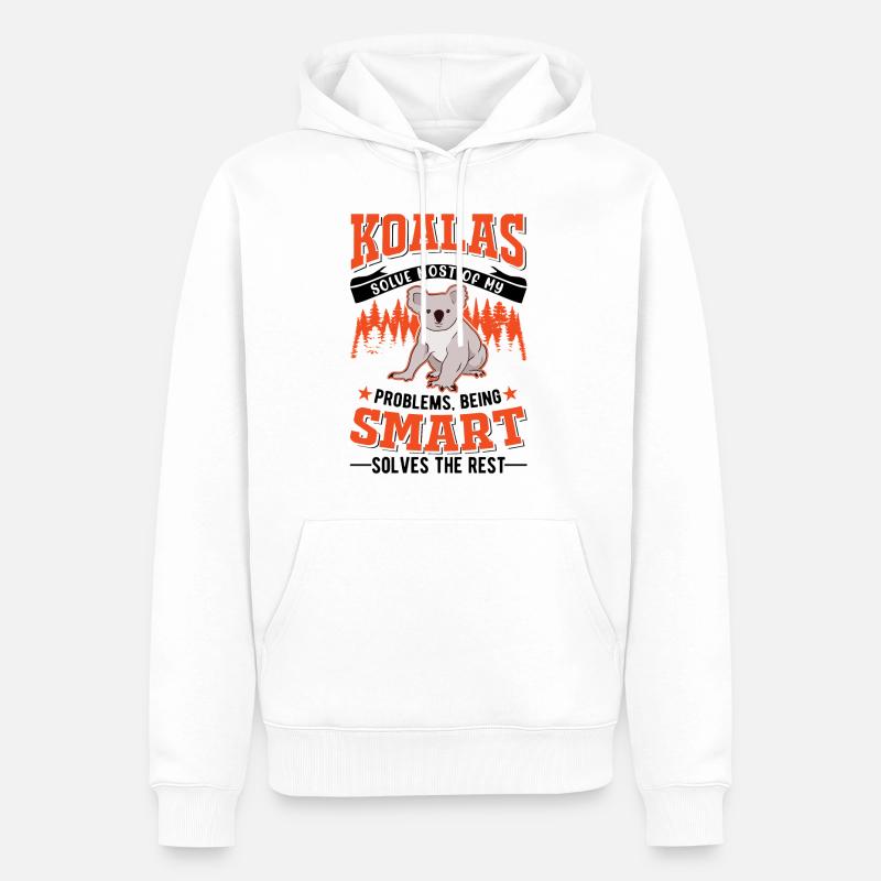 Koala Geschenk Koalabär - Männer Premium Bio Hoodie - Weiß