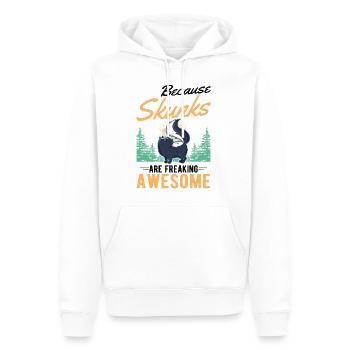 Parce que les mouffettes sont des mouffettes géniales - Sweat à capuche Premium bio Homme - blanc - Devant - Nico (187cm)
