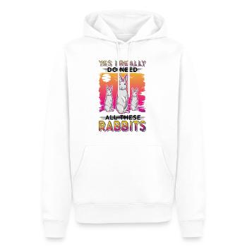 Kaninchen Geschenk Häschen Hase Kaninchen - Männer Premium Bio Hoodie - Weiß - Vorne - Nico (187cm)