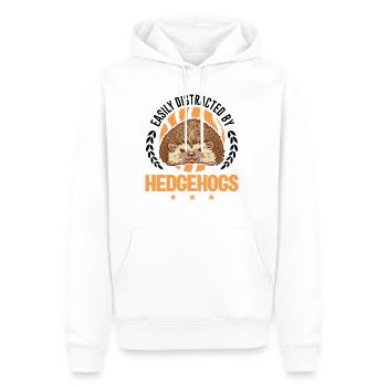 Facilement distrait par les hérissons Igel - Sweat à capuche Premium bio Homme - blanc - Devant - Nico (187cm)