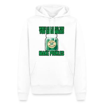 When Life Gives You Cucumbers, Make Pickles 4 - Männer Premium Bio Hoodie - Weiß - Vorne - Nico (187cm)