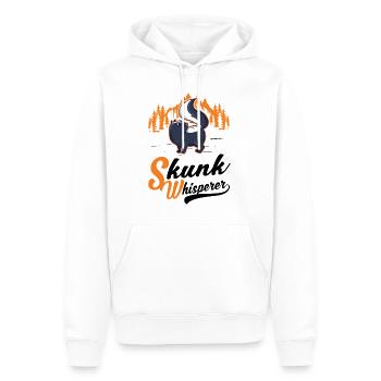 Stinktier Flüsterer - Männer Premium Bio Hoodie - Weiß - Vorne - Nico (187cm)