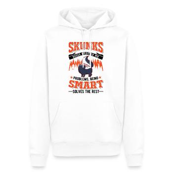 Stinktier Liebhaber - Männer Premium Bio Hoodie - Weiß - Vorne - Nico (187cm)