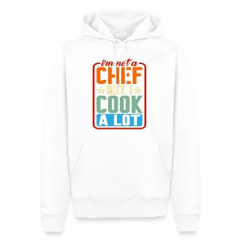 I'm Not A Chef But I Cook A Lot - Männer Premium Bio Hoodie - Weiß - Vorne - Nico (187cm)