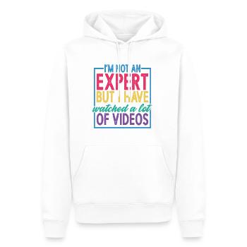 Not An Expert But I Have Watched A Lot Of Videos 2 - Männer Premium Bio Hoodie - Weiß - Vorne - Nico (187cm)
