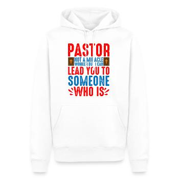 Pastor, Not A Miracle Worker 2 - Männer Premium Bio Hoodie - Weiß - Vorne - Nico (187cm)
