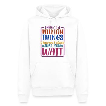 There's A Million Things I Haven't Done - Men’s Premium Organic Hoodie - white - Front - Nico (187cm)