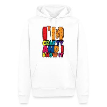 Je suis rusé et je le sais 3 - Sweat à capuche Premium bio Homme - blanc - Devant - Nico (187cm)
