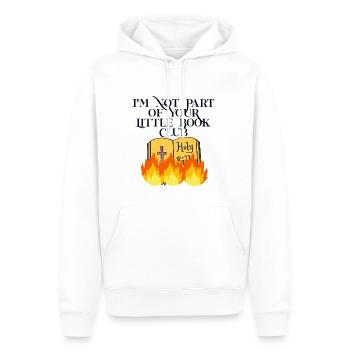 Je ne fais pas partie de votre petit club de lecture 3 - Sweat à capuche Premium bio Homme - blanc - Devant - Nico (187cm)