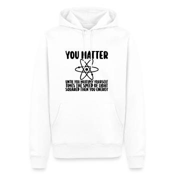 You Matter Until You x by c2 Then You Energy - Men’s Premium Organic Hoodie - white - Front - Nico (187cm)