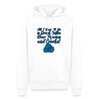 Tout ce que je veux, c’est boire du café 4 - Sweat à capuche Premium bio Homme - blanc - Devant - Nico (187cm)