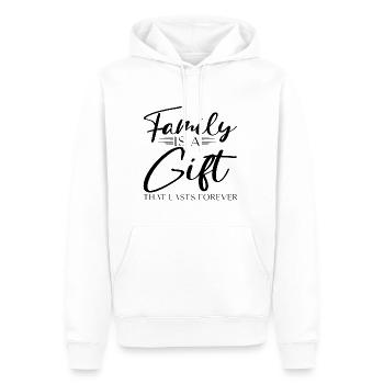 Family Is A Gift That Lasts Forever - Männer Premium Bio Hoodie - Weiß - Vorne - Nico (187cm)